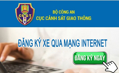 Thí điểm đăng ký xe qua mạng internet