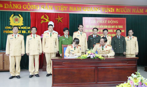 Phát động đợt thi đua cao điểm đảm bảo ANTT và TTATGT