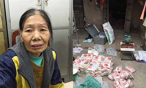 Bà lão 68 tuổi cùng 145kg mì chính không rõ nguồn gốc