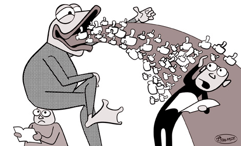 Cao giọng khen, chê 