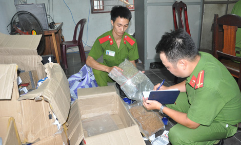 2 thanh niên thuê phòng trọ chứa cỏ Mỹ xé lẻ bán cho dân chơi