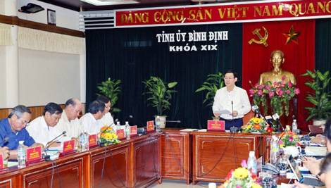 Đoàn kiểm tra 471 của Bộ Chính trị kiểm tra công tác cán bộ tại Bình Định