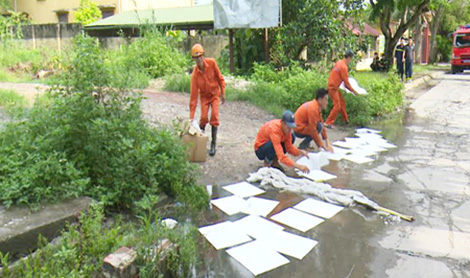 Điều tra, xử lý sự cố tràn dầu ra môi trường