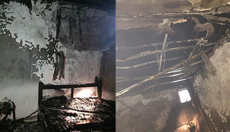 Chập điện bóng đèn gây cháy nhà nghỉ