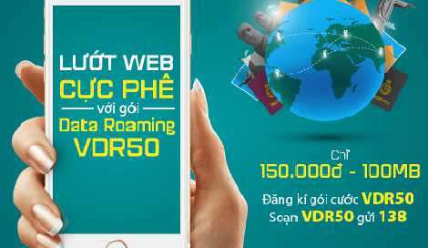 Viettel tung gói VDR50, 100MB data roaming dùng trong 7 ngày