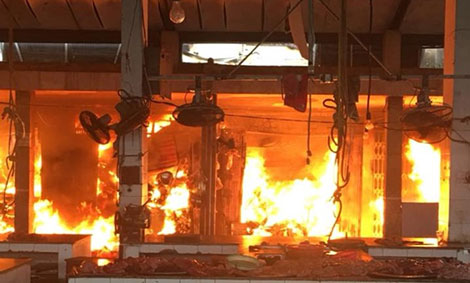 Cảnh báo công tác phòng chống cháy nổ tại các khu chợ truyền thống