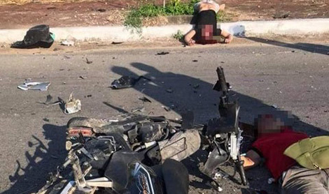 Xe máy tông trực diện, 2 người tử vong, 1 người bị thương nguy kịch