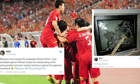 CĐV Malaysia đập vỡ TV khi tuyển bóng đá nhà thua Việt Nam 0-2