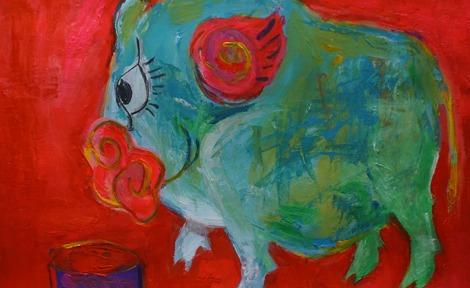 Triển lãm tranh chuyên đề về con giáp của năm Kỷ Hợi