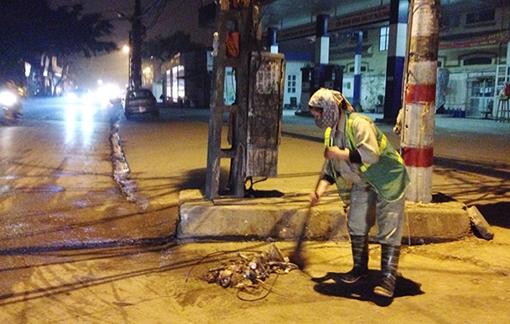 Giao thừa của những người làm sạch đường phố