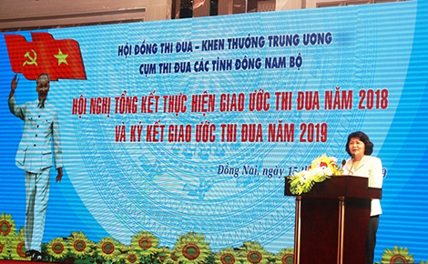 Hội nghị ký kết giao ước thi đua năm 2019 Cụm thi đua các tỉnh miền Đông Nam bộ