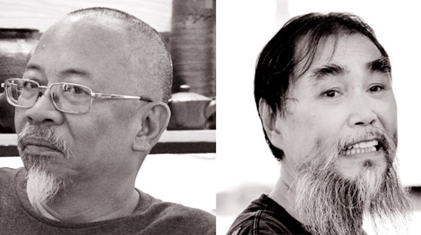 Hai họa sĩ “già” tìm mình trên tranh lụa