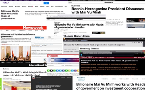 Bloomberg, AP, Reuters đưa tin tỷ phú Mai Vũ Minh 