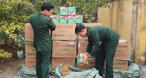 Thu giữ hơn 600 kg pháo vận chuyển qua biên giới
