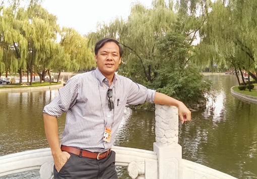 Lữ khách ngước nhìn một khoảng trời thông