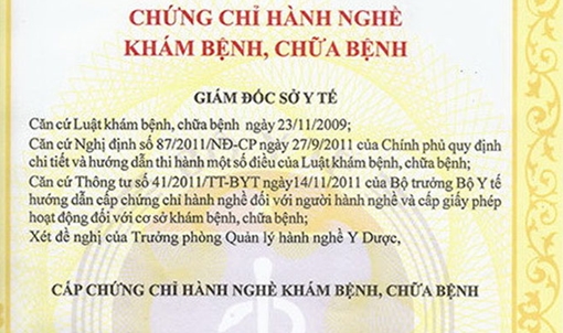 Điều tra đường dây mua bán chứng chỉ hành nghề y