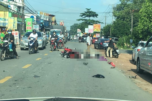 Thương tâm 2 ông cháu bị xe tải cán tử vong