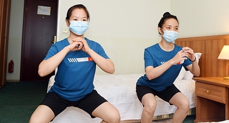 Phòng tập trong khách sạn của đội “Tiếp sức quân y” Army Games 2020