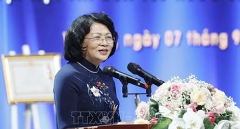 Phó Chủ tịch nước Đặng Thị Ngọc Thịnh dự Lễ kỷ niệm 50 năm VTV phát sóng chương trình truyền hình đầu tiên