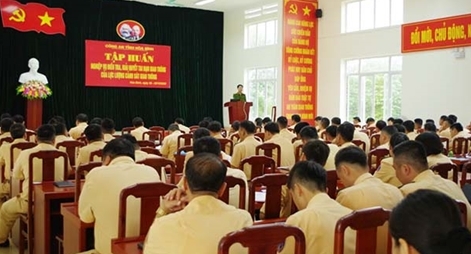 Tập huấn nghiệp vụ công tác điều tra, giải quyết tai nạn giao thông năm 2020