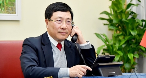 Phó Thủ tướng, Bộ trưởng Ngoại giao Phạm Bình Minh điện đàm với Cố vấn An ninh quốc gia Hoa Kỳ 