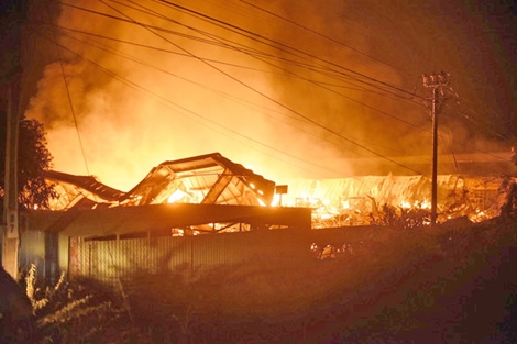 Hai vụ hỏa hoạn trong đêm ở huyện Tuy Phước - Bình Định