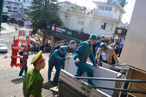 Giải tỏa lấn chiếm ở Thương xá La Tulipe Đà Lạt