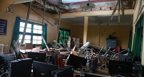 Hiệu trưởng trường có phòng học bị sập xuống làm giáo viên