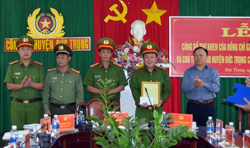 Khen thưởng lực lượng bắt siêu trộm trốn trại giam 