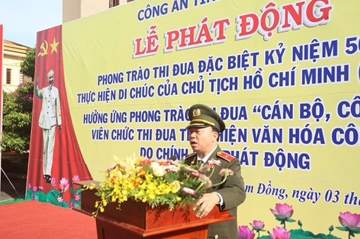  Công an Lâm Đồng mở đợt cao điểm thi đua Kỷ niệm 50 năm thực hiện Di chúc của Bác