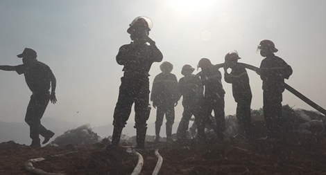 Đà Lạt dốc toàn bộ lực lượng dập tắt vụ cháy