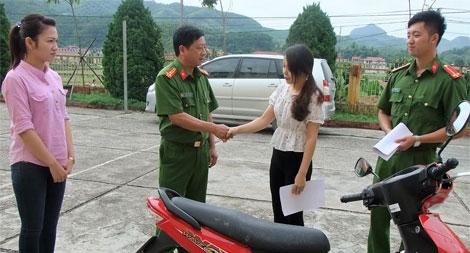 Truy tìm tài sản trả lại cho bị hại vụ cướp tài sản xảy ra trên địa bàn