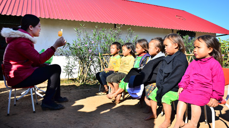 Gieo chữ nơi vùng cao biên giới