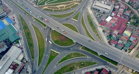 Nút giao gần 3 nghìn tỷ ở Hà Nội nhìn từ trên cao