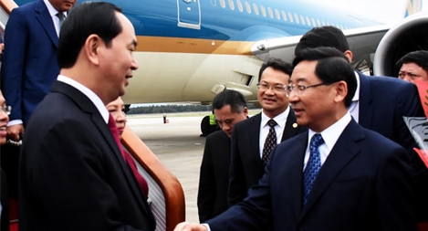 Chủ tịch nước đến thăm Phúc Kiến