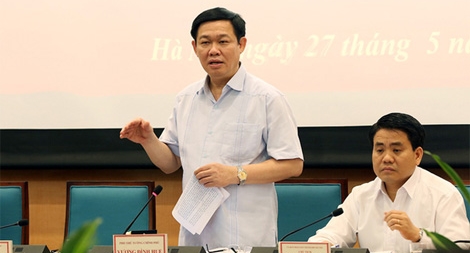 Phó Thủ tướng Vương Đình Huệ làm việc với Thành phố Hà Nội