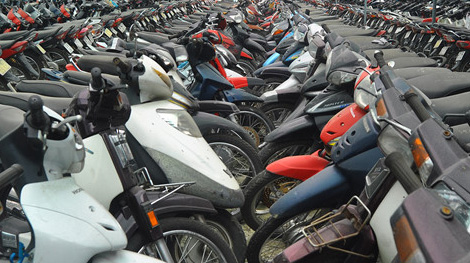 Công an TP Nam Định tìm chủ sở hữu 163 xe máy