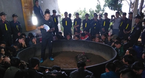 Phá sới gà “khủng” tại địa bàn độc đạo