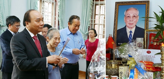 Thủ tướng Nguyễn Xuân Phúc dâng hương tưởng nhớ các đồng chí nguyên lãnh đạo Nhà nước, Chính phủ