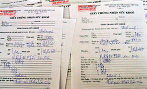 U60 mua bán giấy khám sức khỏe giả