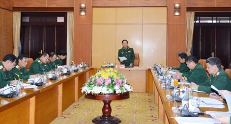 Đại tướng Ngô Xuân Lịch làm việc với Bộ Tổng Tham mưu