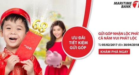Mở sổ tiết kiệm gửi góp nhận ngay tiền lì xì Lộc Phát cùng Maritime Bank