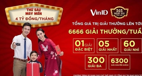 100 tỷ đồng tri ân chủ thẻ VinID trong “365 ngày vui”