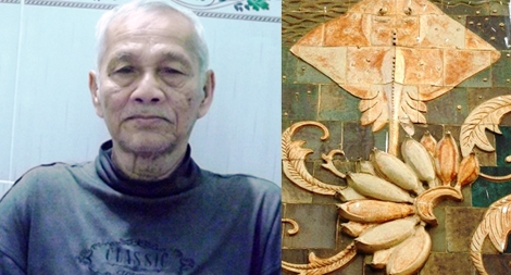 Người gắn phù điêu chợ Bến Thành