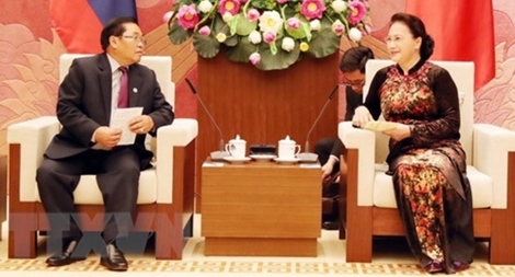 Chủ tịch Quốc hội Nguyễn Thị Kim Ngân tiếp Phó Chủ tịch Quốc hội Lào
