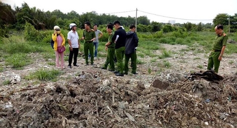 Cơ quan Công an vào cuộc vụ dùng rác thải san lấp mặt bằng