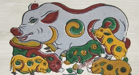 Hình tượng lợn trong tranh dân gian: Với tư cách là một trong những biểu tượng quan trọng của tranh dân gian Việt Nam, hình ảnh con lợn được khắc họa rất đặc biệt và tinh tế trong các tác phẩm. Chúng ta có thể thấy được sự sáng tạo và tính sâu sắc của nghệ thuật dân gian Việt Nam qua hình ảnh con lợn trong tranh.
