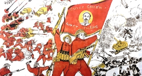 Những bức tranh cổ động vô giá tại mặt trận Điện Biên Phủ