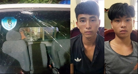 Gửi xe máy để... ném gạch vào xe ôtô của CSGT