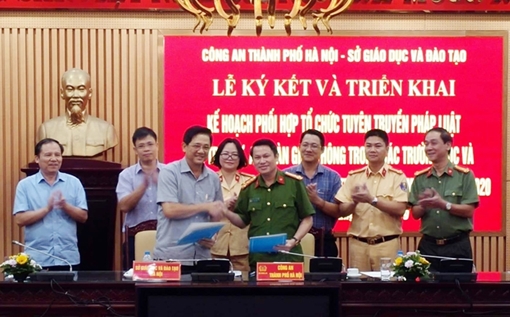 CATP Hà Nội và Sở GDĐT phối hợp tuyên truyền pháp luật về trật tự ATGT